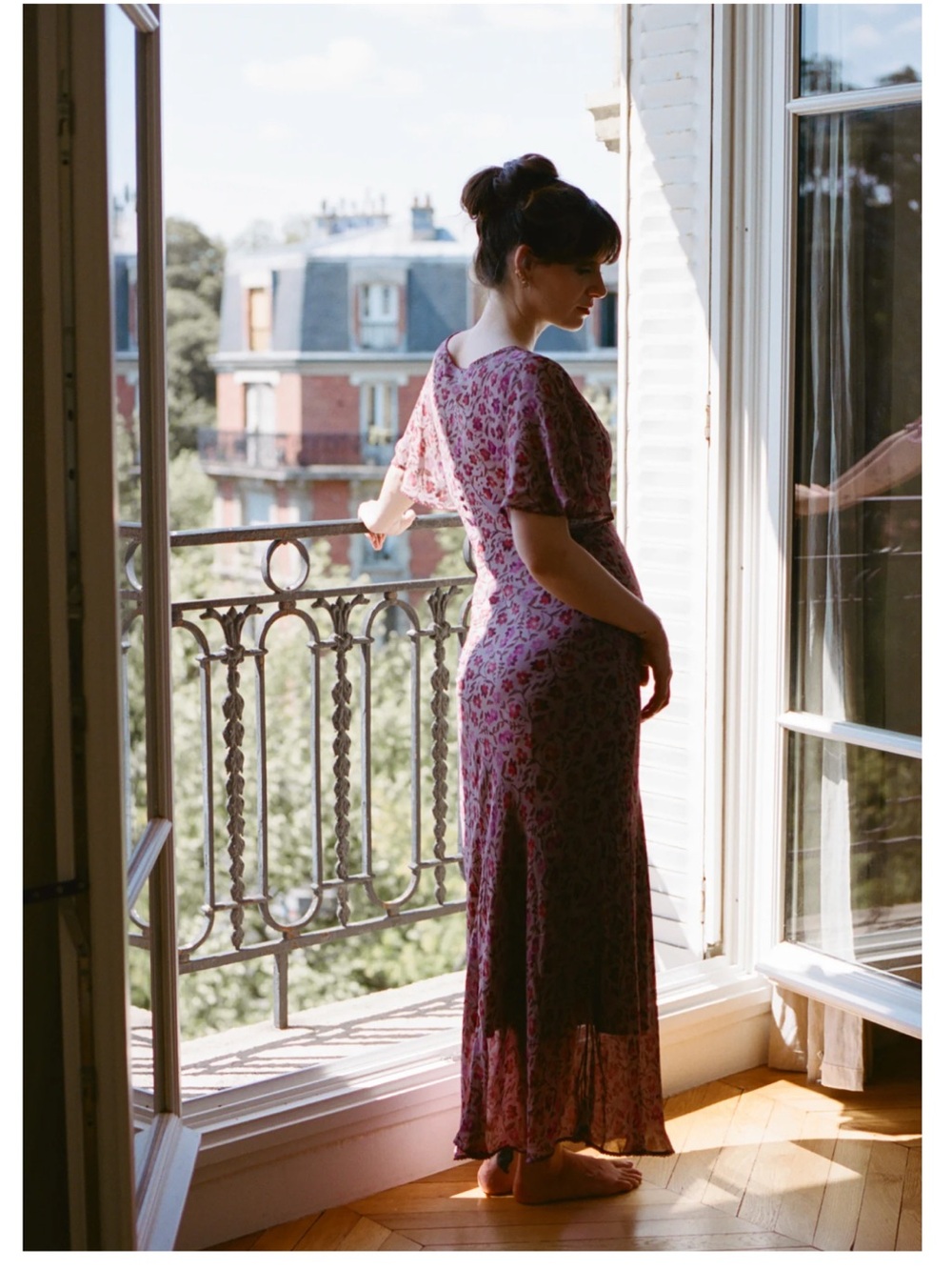 Hatch Purple Floral Maxi Dress